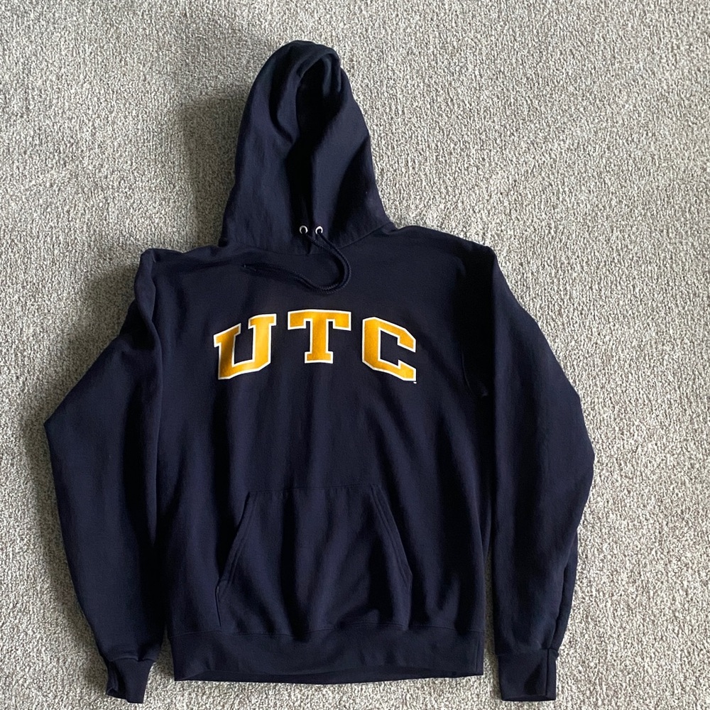 Champion Navy Pullover Hoodie with Gold UTC (Univ. of Chattanooga)